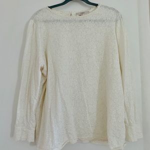 ✨ LOFT White Floral Shirt ✨